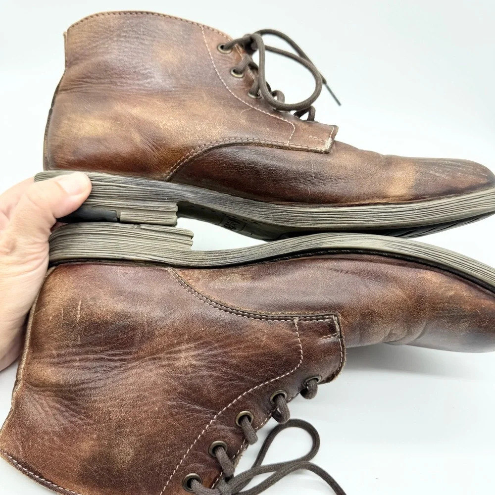 Bed Stu Men's Hoover Lace Up Chukka Boot Brown Distressed Size‎ 8.5 Minimalist
